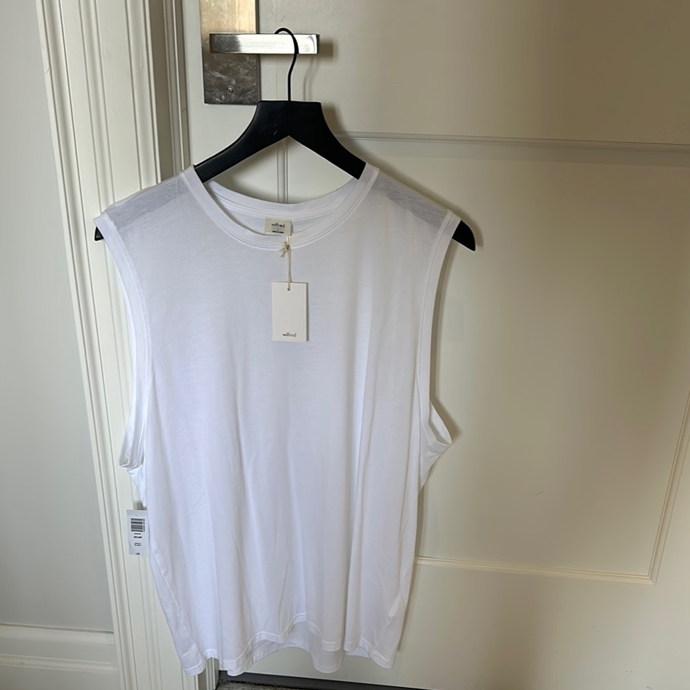 Wilfred White Relaxed Sleeveless Muscle Tee